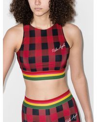 Palm Angels Buffalo チェック スポーツブラ - レッド