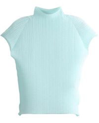 Issey Miyake - Wooly Pleats-68 Pleated High-Neck Top - Lyst
