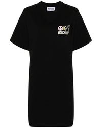 Moschino Jeans - Logo-print Cotton T-shirt Dress - Lyst