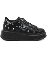 Karl Lagerfeld - Plateau-Sneakers mit Kristallen - Lyst