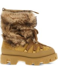 Moncler - Peak Après Shearling Lace-Up Boots - Lyst