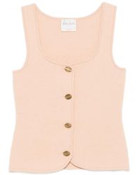 forte_forte - Button-Up Knitted Vest - Lyst