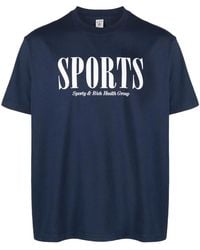Sporty & Rich - Text-Print Cotton T-Shirt - Lyst