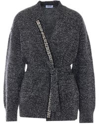 Liu Jo - Crystal-Embellished Belted Cardigan - Lyst