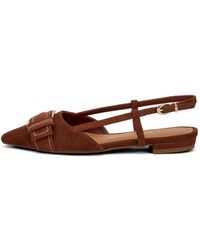 Frau - Buckle-Detail Suede Pumps - Lyst