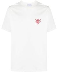 FAMILY FIRST - Logo-embroidered Cotton T-shirt - Lyst