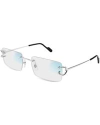 Cartier - C-Motif Rectangle-Frame Sunglasses - Lyst