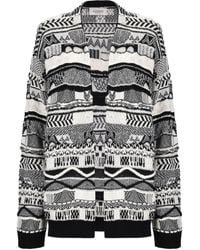 Laneus - Patterned-Jacquard Cardigan - Lyst