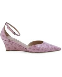 Notabene - Crocodile-Effect Pointed-Toe Sandals - Lyst