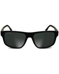 Lacoste - Logo-Plaque Rectangle-Frame Sunglasses - Lyst