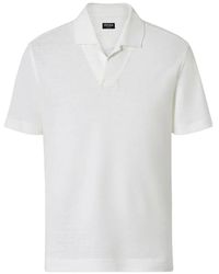 ZEGNA - Oasi Lino Polo Shirt - Lyst