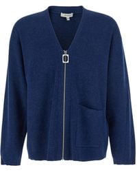 JW Anderson - Vネック ジップアップ カーディガン - Lyst