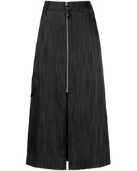 Ganni - Striped Low-rise Skirt - Lyst