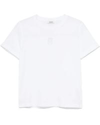 Sandro - Logo-Embroidered T-Shirt - Lyst