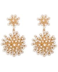 Sydney Evan - Pendientes en oro amarillo de 14 ct con diamantes - Lyst