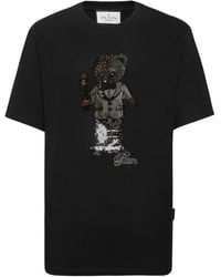 Philipp Plein - Teddy Bear-Motif Crystal-Embellished T-Shirt - Lyst