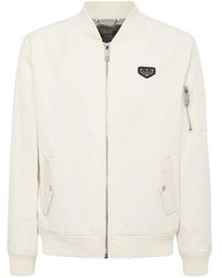 Philipp Plein - Logo-Plaque Bomber Jacket - Lyst