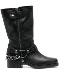 Zadig & Voltaire - Igata Leather Biker Boots - Lyst