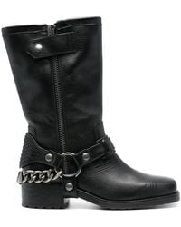 Zadig & Voltaire - Igata Leather Biker Boots - Lyst