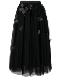 Cynthia Rowley - Butterfly-embellished Tulle Midi Skirt - Lyst