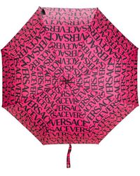 Versace - Regenschirm mit Logo-Print - Lyst