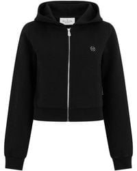 Philipp Plein - Logo-Patch Zip-Up Hoodie - Lyst