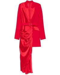 SILK LOVE & LACE - Robe Courte Alexa À Superposition Drapée - Lyst