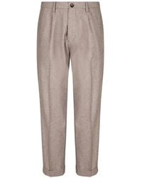 Dell'Oglio - Pleated Turn-Up Trousers - Lyst