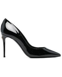 Dolce & Gabbana - Black Patent Leder High Heels - Lyst