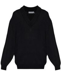 IRO - Brise V-Neck Ribbed-Trim Sweater - Lyst