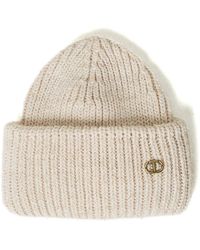 Twinset - Gerippte Oval T Beanie - Lyst
