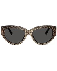 Dolce & Gabbana - Leopard-Print Cat-Eye Sunglasses - Lyst