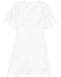 Sandro - Mini-Jurk Met Bloemenkant - Lyst