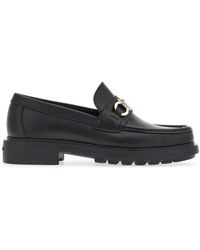 Ferragamo - Gancini-Plaque Leather Loafers - Lyst