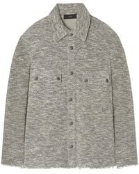 Alanui - Raw-Edge Mélange Cotton Overshirt - Lyst