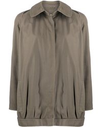 Giorgio Armani Pre-Owned 1980s Straight Buttoned Coat - Brown