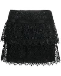 Alberta Ferretti - Layered Lace A-Line Mini Skirt - Lyst