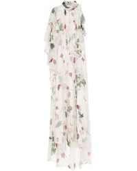 Antonio Marras - Floral-Print Ruffled Maxi Dress - Lyst