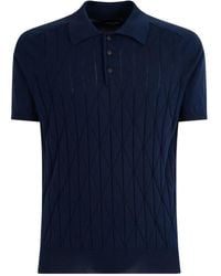 Roberto Collina - Diamond-Pattern Polo Shirt - Lyst