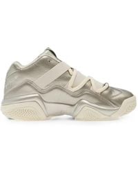 Y-3 - X Adidas Megaball Metallic-Effect Logo-Embossed Sneakers - Lyst