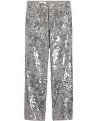 Ami Paris - Sequin-embellished Straight-leg Jeans - Lyst