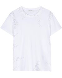 Haikure - T-shirt en coton à ornements en cristal - Lyst