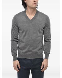 Paolo Pecora - V-Neck Virgin Wool Sweater - Lyst
