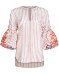 Silvia Tcherassi - Blusa Lucaya A Righe - Lyst