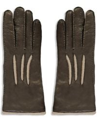 Moorer - Stitch-Detail Leather Gloves - Lyst