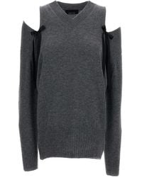 Simone Rocha - Cut-Out Bow-Embellished Sweater - Lyst