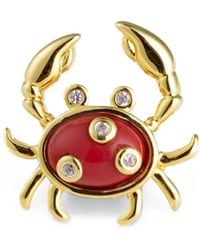 Eshvi - Coral Crab Stud Earrings - Lyst