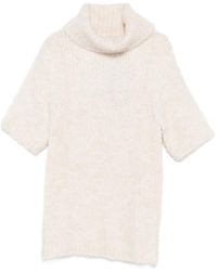 Dixie - Roll-Neck Short-Sleeve Knitted Top - Lyst