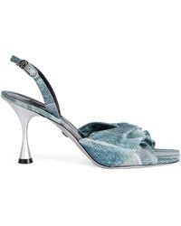 Roberto Cavalli - Twisted-Design Slingback Sandals - Lyst