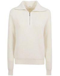 Zanone - Ribbed-Knit Quarter-Zip Sweater - Lyst
